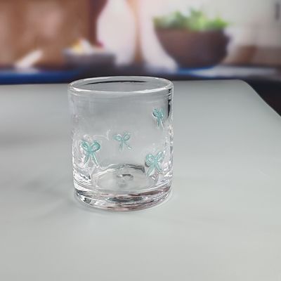 14oz Valentine's Decorative DOF Glass Bowknot Water Tumbler Glasses Mexico Icon Rock Glass Cup for Wedding Party Gift