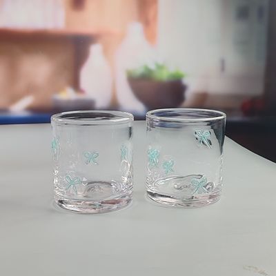 14oz Valentine's Decorative DOF Glass Bowknot Water Tumbler Glasses Mexico Icon Rock Glass Cup for Wedding Party Gift