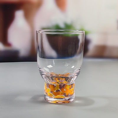 Confetti Decorative DOF Glass Handmade Crystal Tumbler Water Glasses Mexico Rock Glass Cup for Wedding Party Gift