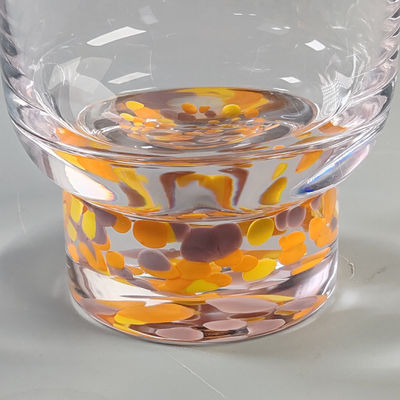 Confetti Decorative DOF Glass Handmade Crystal Tumbler Water Glasses Mexico Rock Glass Cup for Wedding Party Gift