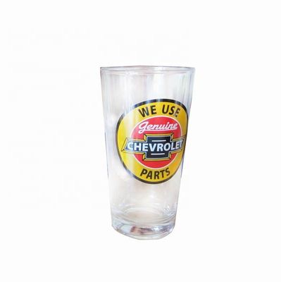 Tall Giant 20 Oz Pint Craft Beer Glasses With Color Decal