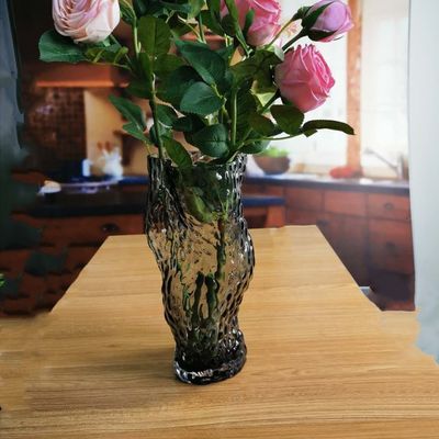 Tree Stump Shaped Customize Color Decorative Glass Vase
