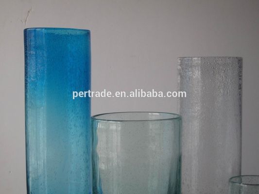 Handmade Thick Wall Solid Color Decorative Glass Vase