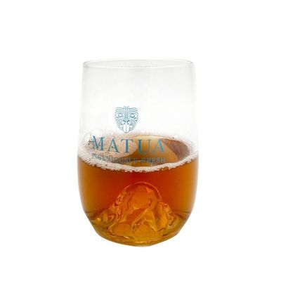 14 Oz Whiskey Glasses With Creative Ice Montain Bottom