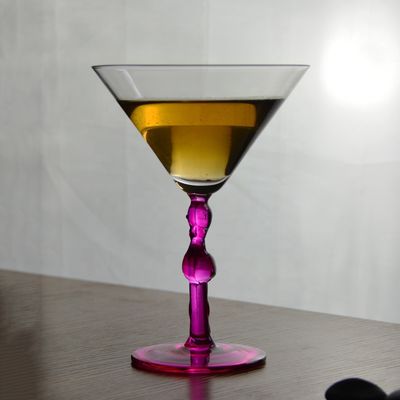 Pink Color  Flamingo Shaped Stem Cocktail Crystal Glasses