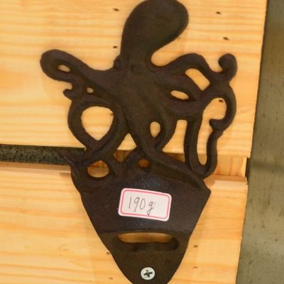 Rustic Wall Mounted Octopus Antique Cast Iron Bottle Opener