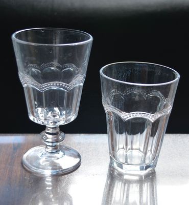 Stemless Embossed Multiple Tangent 10 Oz Glass Tumbler