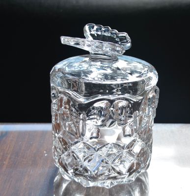 Butterfly Embossed Creative Crystal Glass Storage Jars