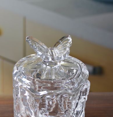 Butterfly Embossed Creative Crystal Glass Storage Jars