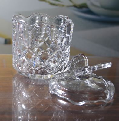 Butterfly Embossed Creative Crystal Glass Storage Jars