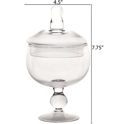 Multipurpose Set Of 3 Clear Glass Jars For Kitchen