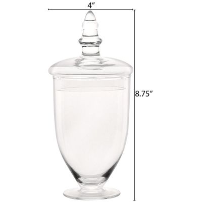 Multipurpose Set Of 3 Clear Glass Jars For Kitchen