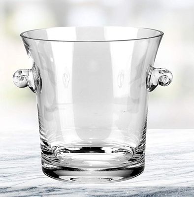Deccorated Glass Storage Jars With Handle Ears For Ice Cooler