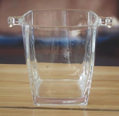 Deccorated Glass Storage Jars With Handle Ears For Ice Cooler