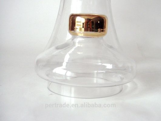 Large Footed Glass Storage Jars With Gold Decoration Decal