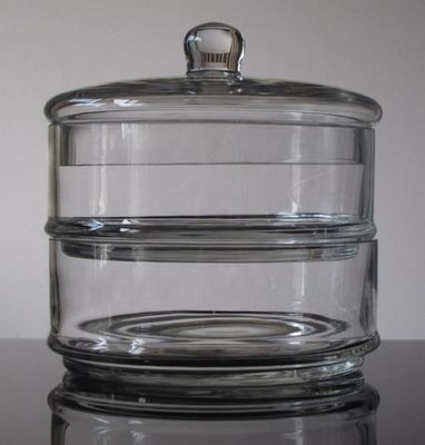 Handblown 3 Layer Stackable Storage Jars With Lids