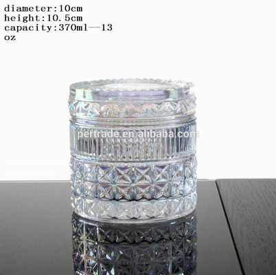 Glass Storage Jars With Lid For Wax