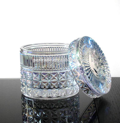 Glass Storage Jars With Lid For Wax