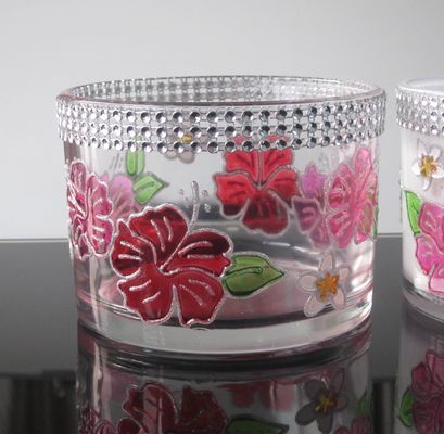 Handpainted Votive Candle Holders With Ocean Fish Pattern
