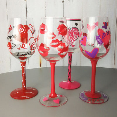 FDA Holiday Gift Hand Painted Festival Wine Glass