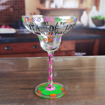 Halloween Margarita Glass 12Oz Crystal Cocktail Glasses