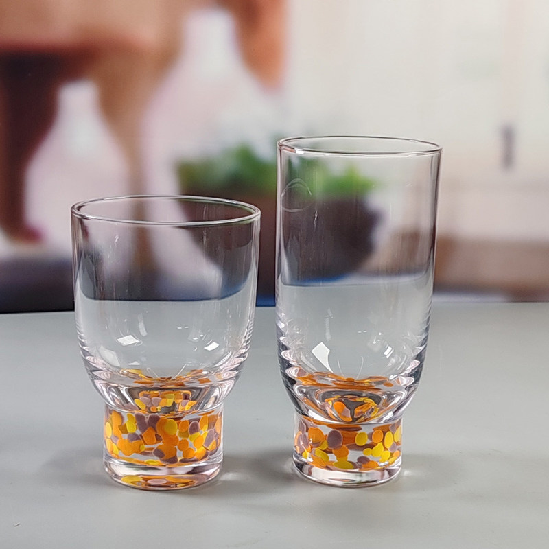 qualità Cristallo Confetti artigianali Decorativo DOF Vetro Tumbler Acqua Vaso Messico Rock Coppa di vetro Festa di nozze Vino regalo fabbrica