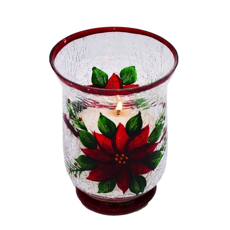 qualità Ice Crack Classic American Glass Hurricane Candle Holder fabbrica