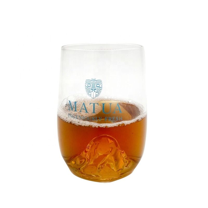 14 Oz Whiskey Glasses With Creative Ice Montain Bottom