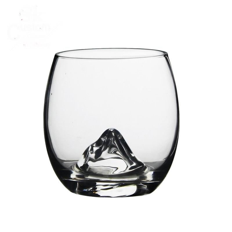 Lead Free Crystal Ice Hill Bottom Handmade Whiskey Glass