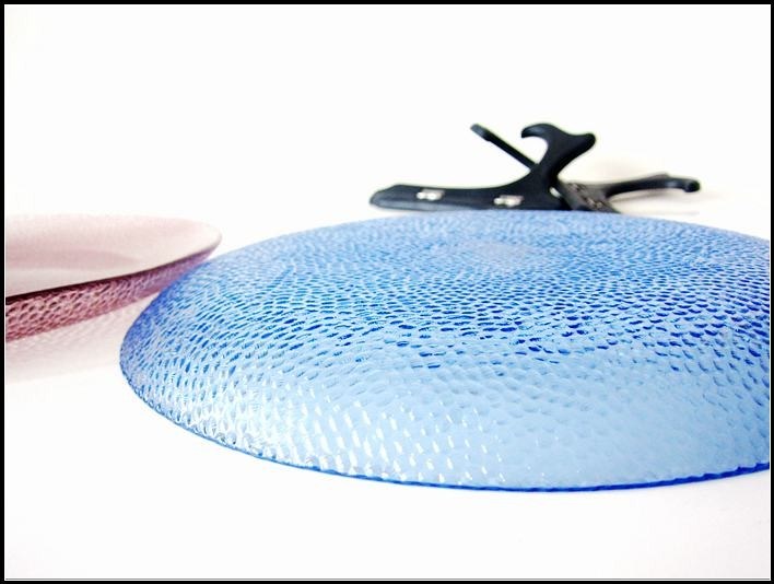 qualità 10 pollici trasparente bordo tintura di colore vetro piastre di caricamento fabbrica