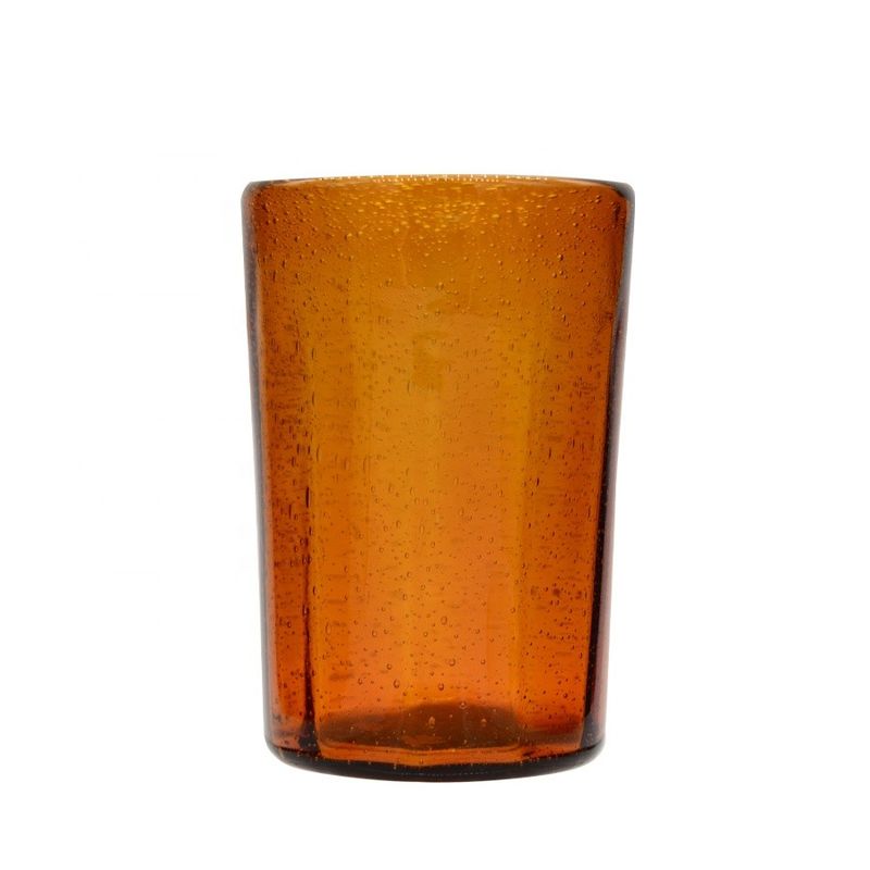 Round Thicker Wall Mexican Bubble Crystal Cocktail Glasses