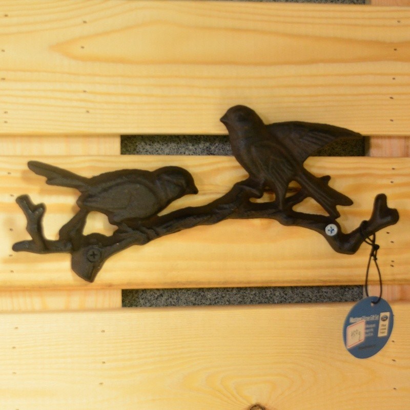 qualità Antico muro montato in forma di uccello Black Iron Coat Hooks fabbrica