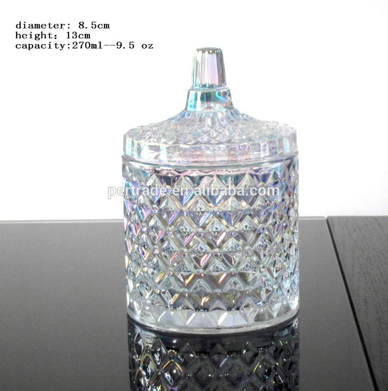 Glass Storage Jars With Lid For Wax