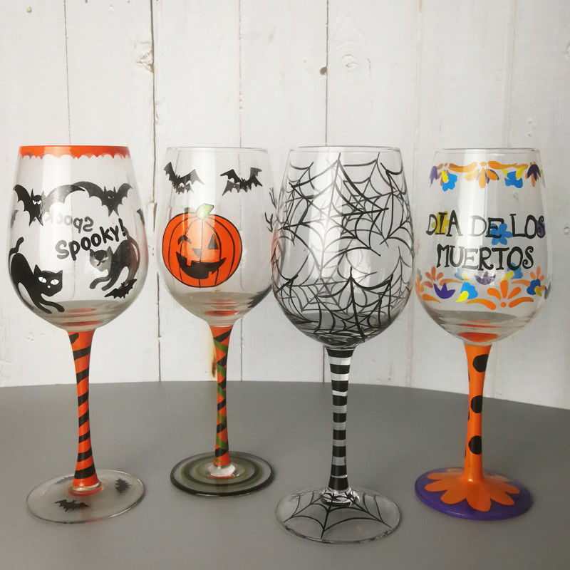FDA Holiday Gift Hand Painted Festival Wine Glass