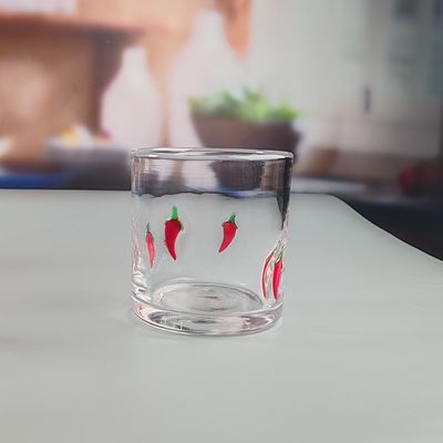 qualità 14 oz di chili decorativo DOF vetro a forma di cuore Acqua bicchieri di tumbler Messico Rock tazza di vetro per il regalo di nozze fabbrica