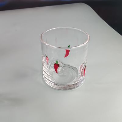 qualità 14 oz di chili decorativo DOF vetro a forma di cuore Acqua bicchieri di tumbler Messico Rock tazza di vetro per il regalo di nozze fabbrica