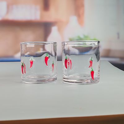 qualità 14 oz di chili decorativo DOF vetro a forma di cuore Acqua bicchieri di tumbler Messico Rock tazza di vetro per il regalo di nozze fabbrica