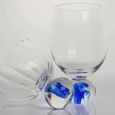 qualità Elegant Blue Cloud Crystal Wine Glass Set Ideale Per Ristoranti Alberghi Bar E Servizi Di Catering Fornisce Chiarezza E Stile Superiore fabbrica