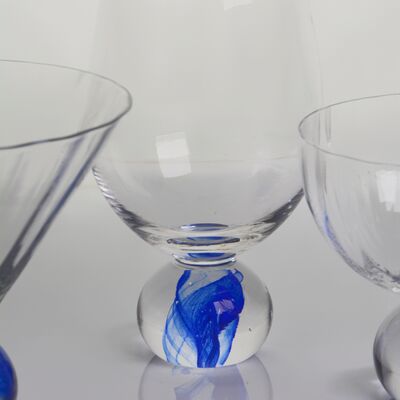 qualità Elegant Blue Cloud Crystal Wine Glass Set Ideale Per Ristoranti Alberghi Bar E Servizi Di Catering Fornisce Chiarezza E Stile Superiore fabbrica