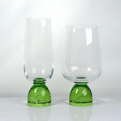 qualità Calice da vino in cristallo con base a bolle fatto a mano con cristallo senza piombo per cene eleganti fabbrica