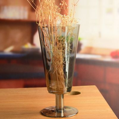 qualità Centrifughi per portacandeie in vetro grigio elettroplato fabbrica