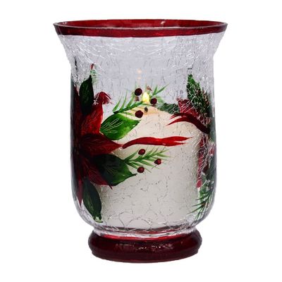 qualità Ice Crack Classic American Glass Hurricane Candle Holder fabbrica