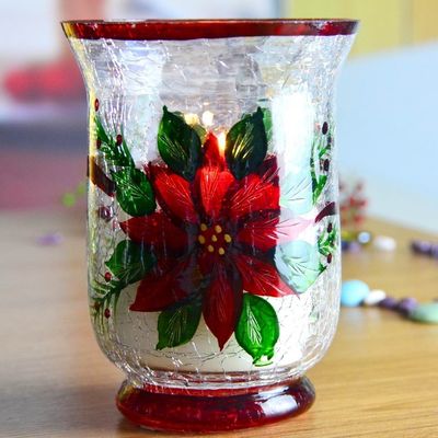 qualità Ice Crack Classic American Glass Hurricane Candle Holder fabbrica