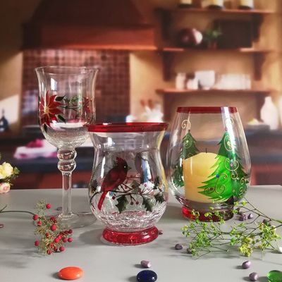 qualità Ice Crack Classic American Glass Hurricane Candle Holder fabbrica