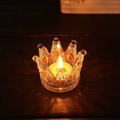 qualità Luce romantica Mini Votive Candle Holders, supporti del tè della corona di candela di vetro del cilindro per il partito fabbrica