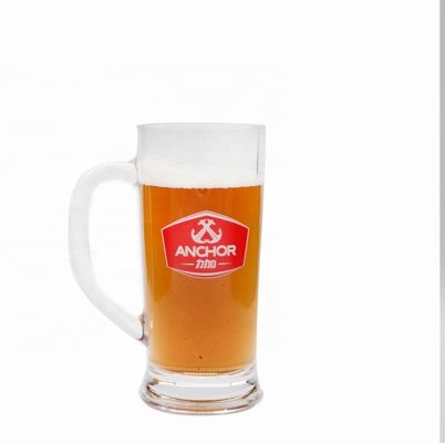 qualità Promozione Branded 21 Oz Birra Glass Stein Con Decal Colorato fabbrica