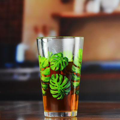 qualità Monstera Leaf 16 oz bicchieri di birra con decal colorato fabbrica