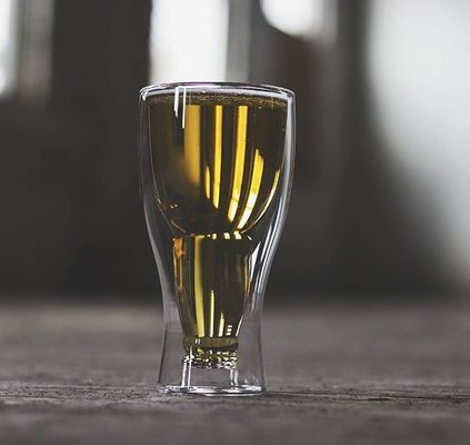 qualità Bicchieri di birra artigianali a doppia parete a borosilicato distintivi fabbrica