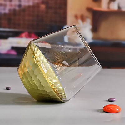 qualità 400 ml di bicchieri di vino a cristallo di fiore d' oro tagliati a mano fabbrica