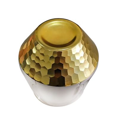 qualità 400 ml di bicchieri di vino a cristallo di fiore d' oro tagliati a mano fabbrica